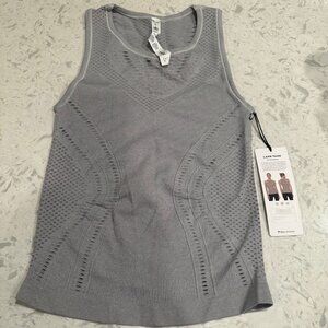 Alo Yoga Lark Tank Vapor Grey Heather New